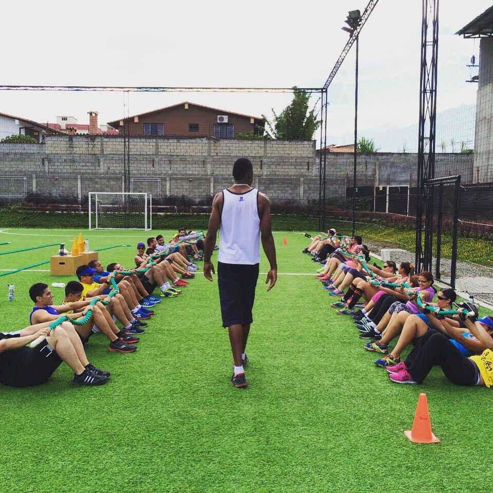 Group fitness training session led by Nerio Cedeño