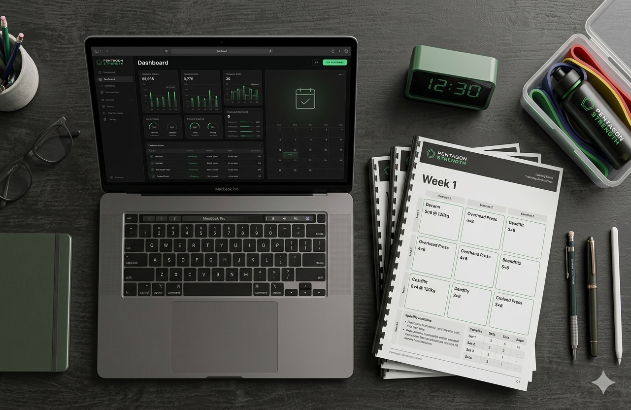 Personalized weekly training plan dashboard